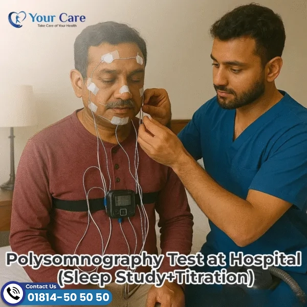 Polysomnography Test at Hospital (Sleep Study+Titration)