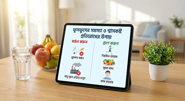 ফুসফুসের সমস্যা ও শ্বাসকষ্ট প্রতিরোধের উপায়