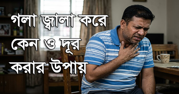 গলা জ্বালা করে কেন ও দূর করার উপায়
