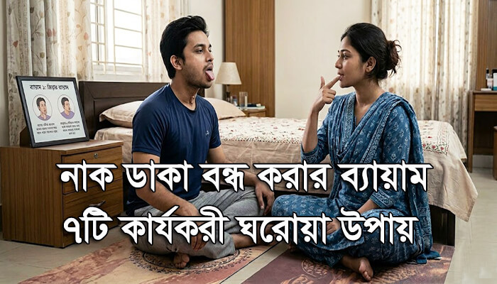 নাক ডাকা বন্ধ করার ব্যায়াম