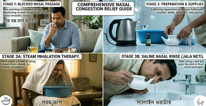 নাক হঠাৎ করে বন্ধ হয়ে গেলে দ্রুত আরাম